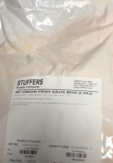 Stuffers Beef & Onion Sausage Binder 2.1kg