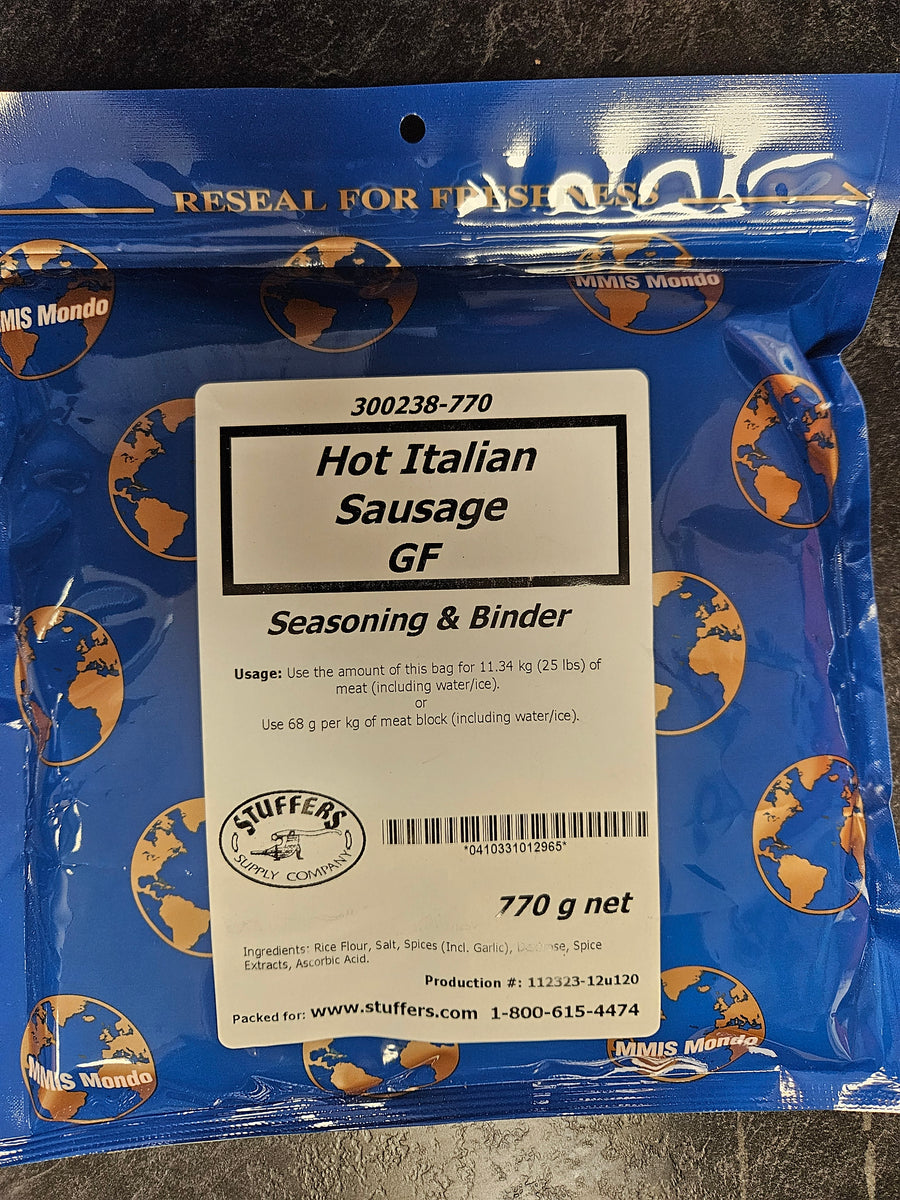 Hot Italian Fresh Sausage Seasoning & Binder Gluten Free 770g- Stuffers