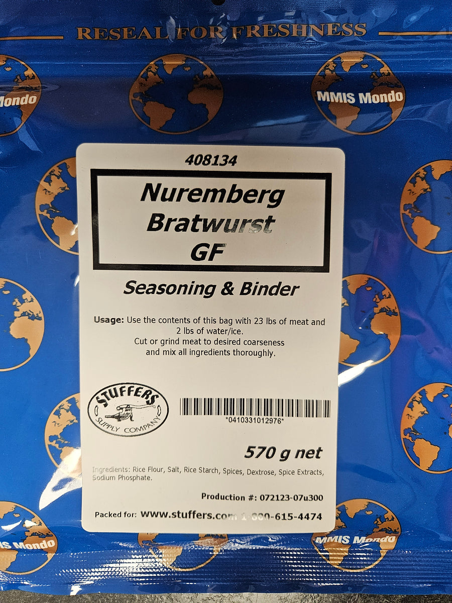 Nuremberg Bratwurst Unit Gluten Free 570g for 25lb meat block