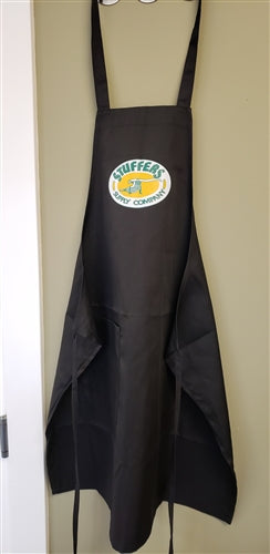 STUFFERS LOGO POLY-COTTON BIB APRON BLACK 27.5